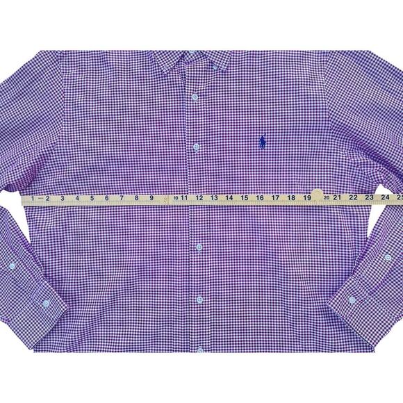 Ralph Lauren Men’s Slim Fit Stretch Oxford Gingham Button Down Shirt - Size XL - Picture 6 of 9